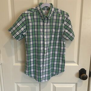 Classic Prep Green and Blue Plaid Boy’s Shirt